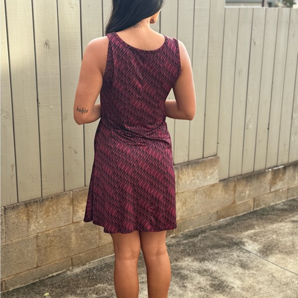 Manaola Burgundy and Black Mini Dress - Picture 2 of 3